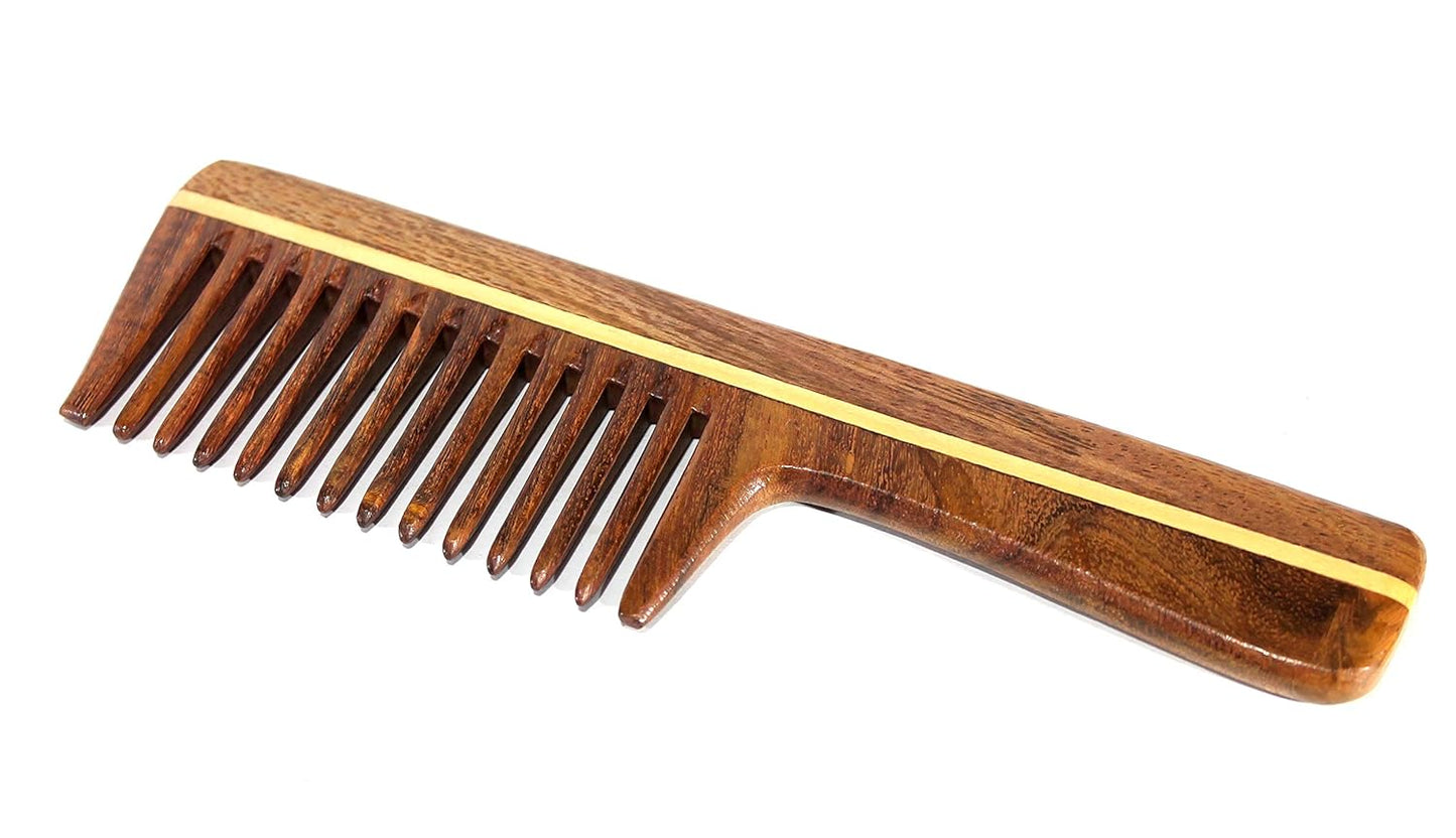 eSplanade Sheesham Rosewood Comb for Hair Beard Moustache - Beauty Care Items - Men & Women - Brown - 7.5" Inches