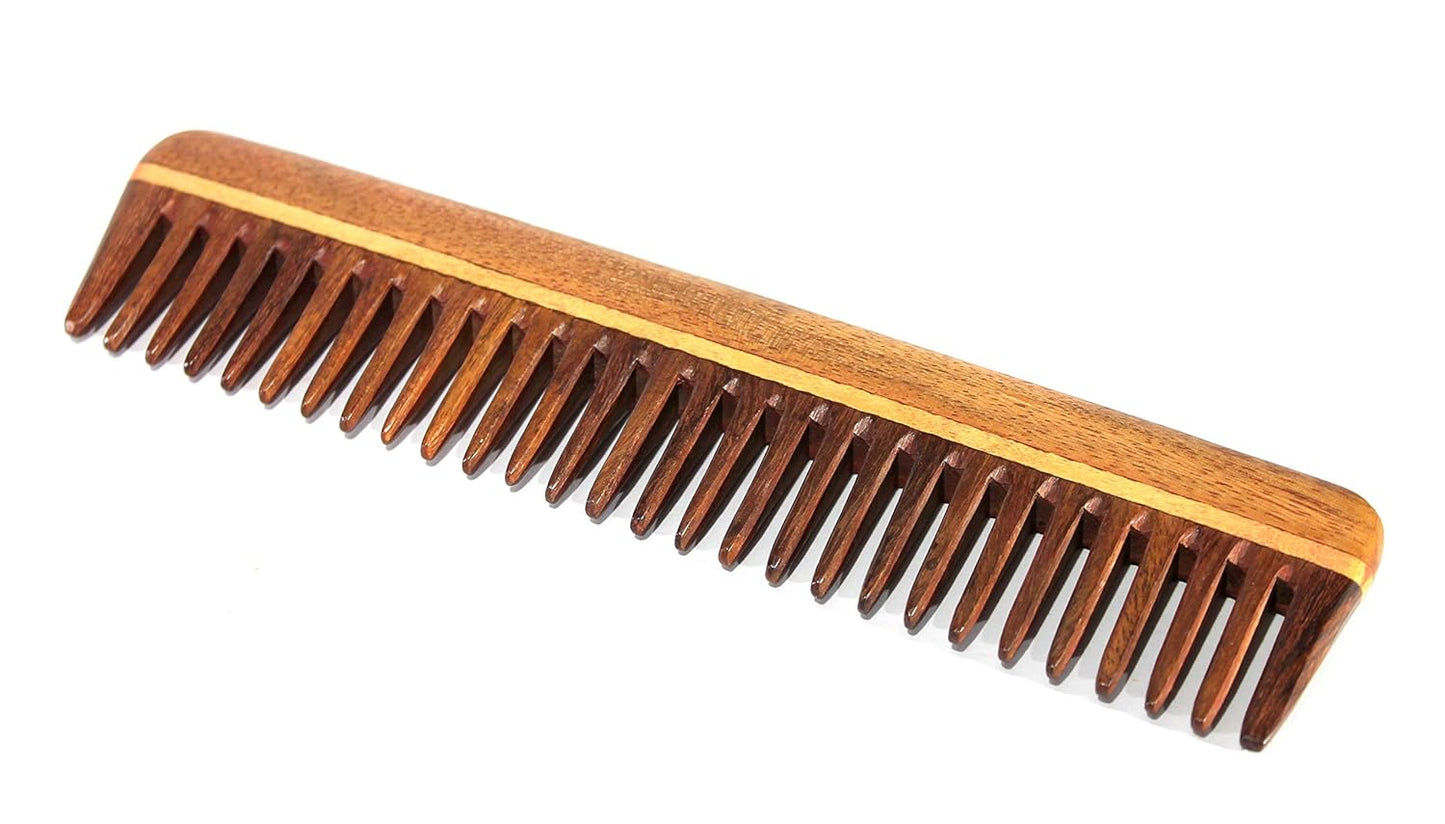 eSplanade Sheesham Rosewood Comb for Anti-Static Hair Beard Moustache - Beauty Care Items For Men & Women - Brown