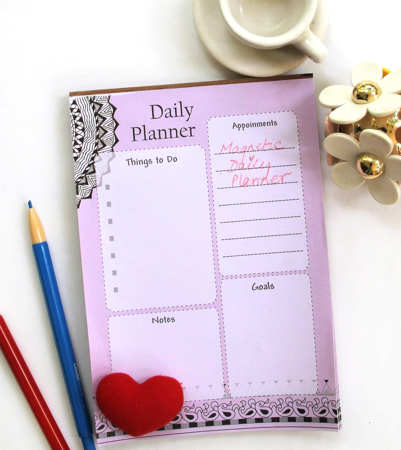 IVEI Magnetic to-Do Planner Pad with 40 Sheets � Lightweight Fridge Magnet - Note Pad - Unique to-Do-List Planner - Innovative Daily Planner Magnets for Home, Office, Best Budget Gift.