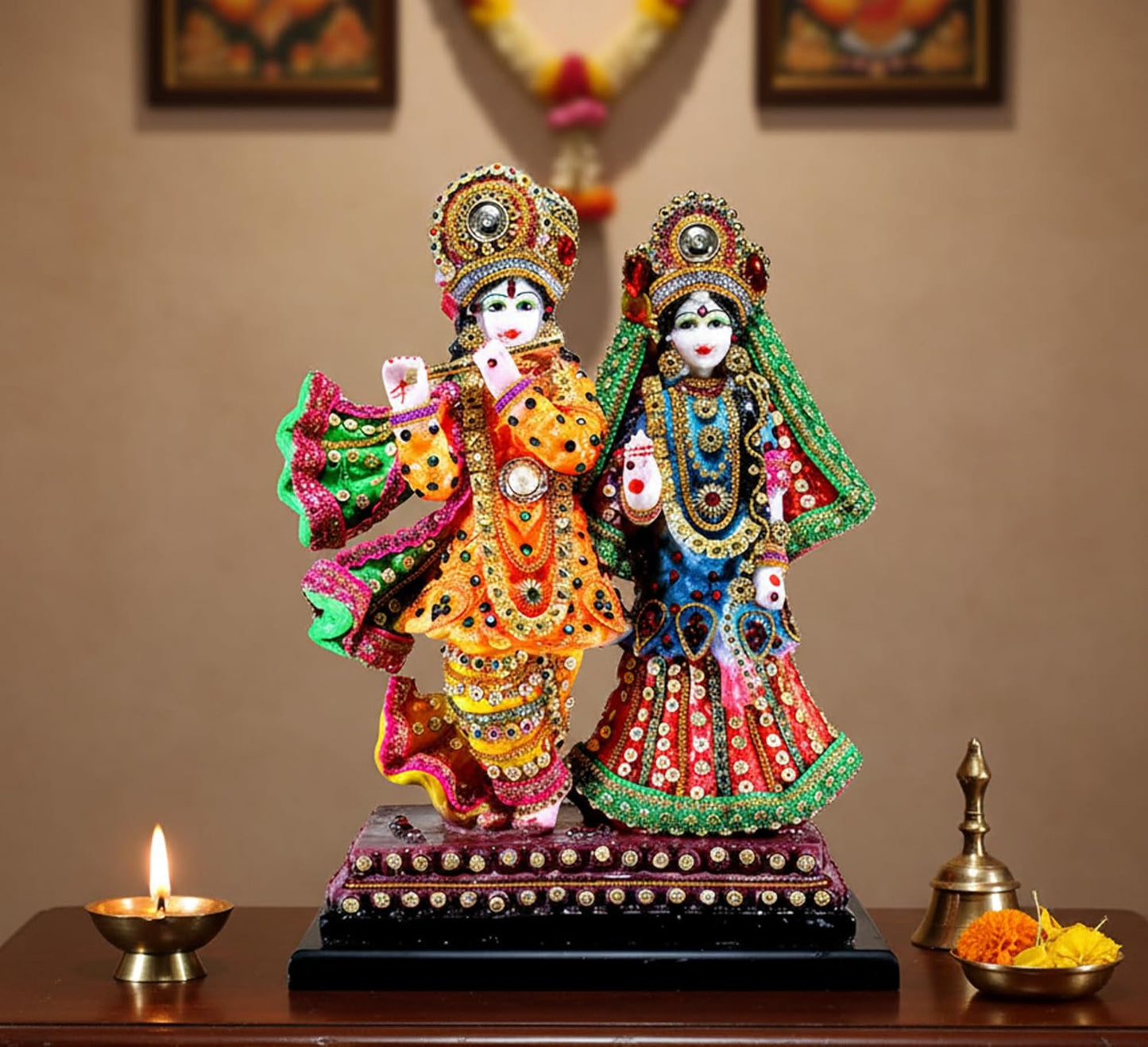 eSplanade - Radha Krishna Kishan Murti Idol Statue Sculpture - Resin (Radha Krishna )