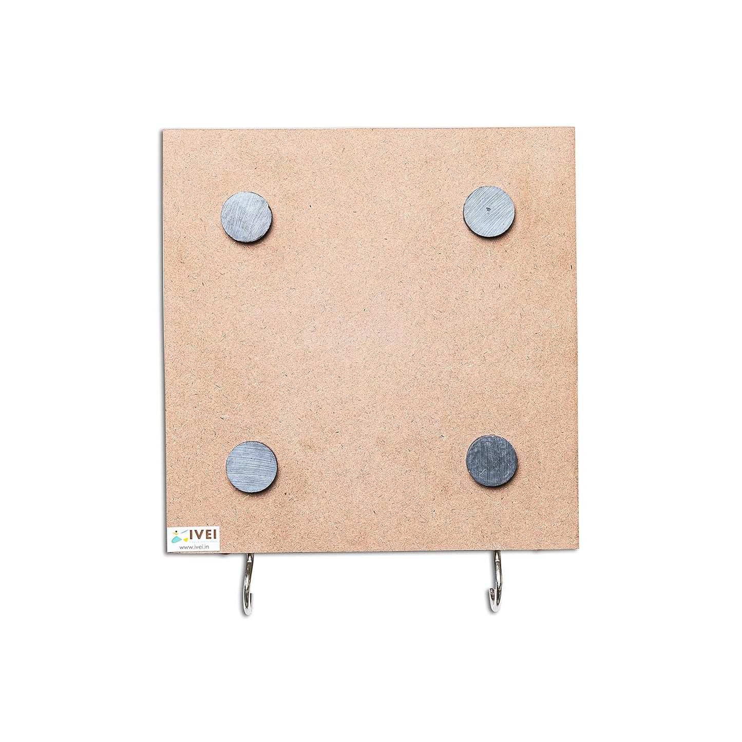 IVEI Utility Fridge Magnet with White Board, Mini Warli Calendar and Photo Frame, Paper Quilling on Wooden Frame - Daily Planner Magnet for Fridge with White Board - Best Gift for Home & Kitchen