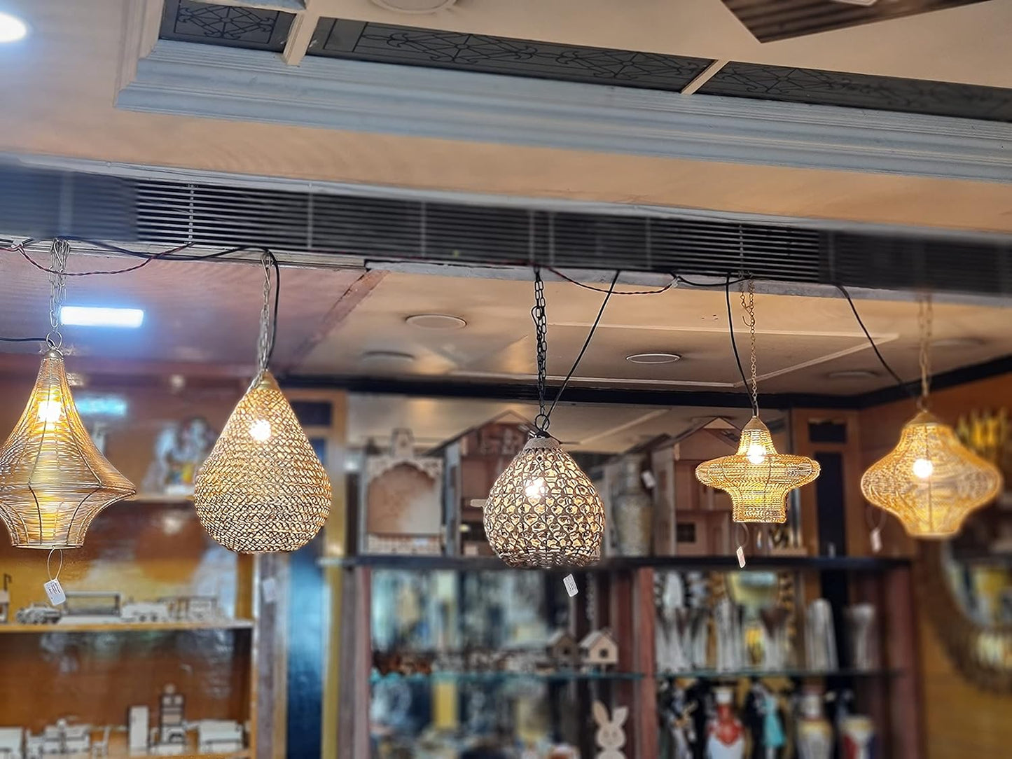 ESPLANADE Metal Pendant Light Hanging Ceiling Lamp with 2+ Feet Metal Chain (13" Inches)