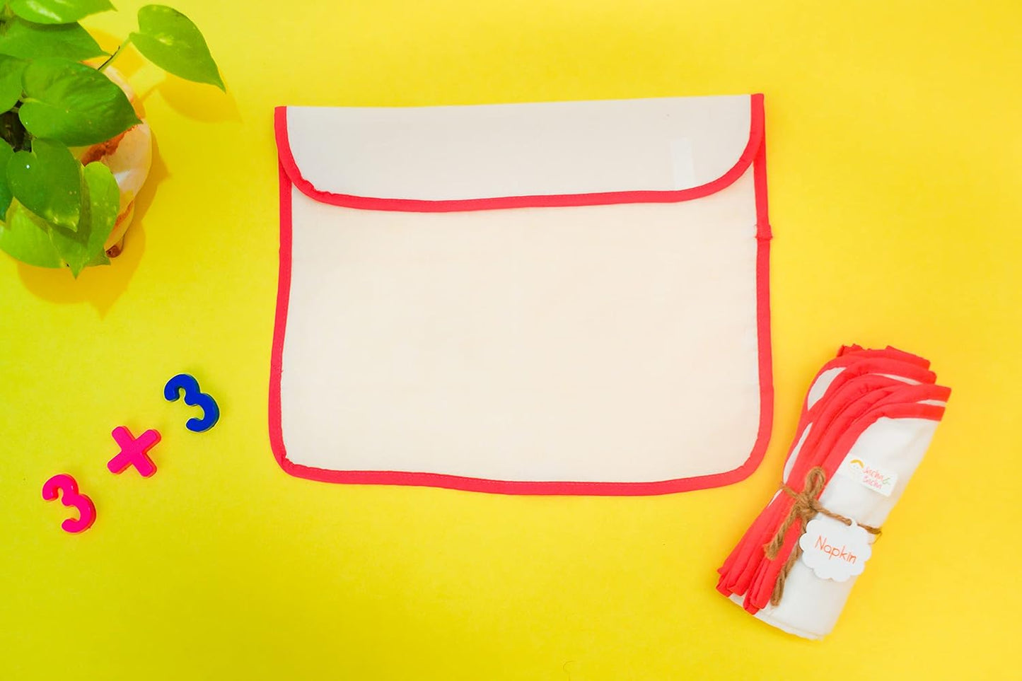 JnB Jacha & Bacha Pure Soft Cotton Dhoti Napkins for Babies/Kids Set of 6 Napkins-Yellow (Pink)