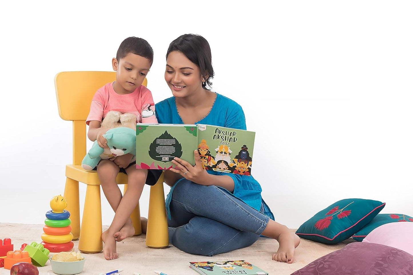 Yug- Illustrated Ramayan & Akshar Akshar Eeshvar Combo Books for Kids- Mythology Story Book for Kids with Colourful Pictures- Fun Learning Book for 3+ Year Old Children- Bedtime Stories