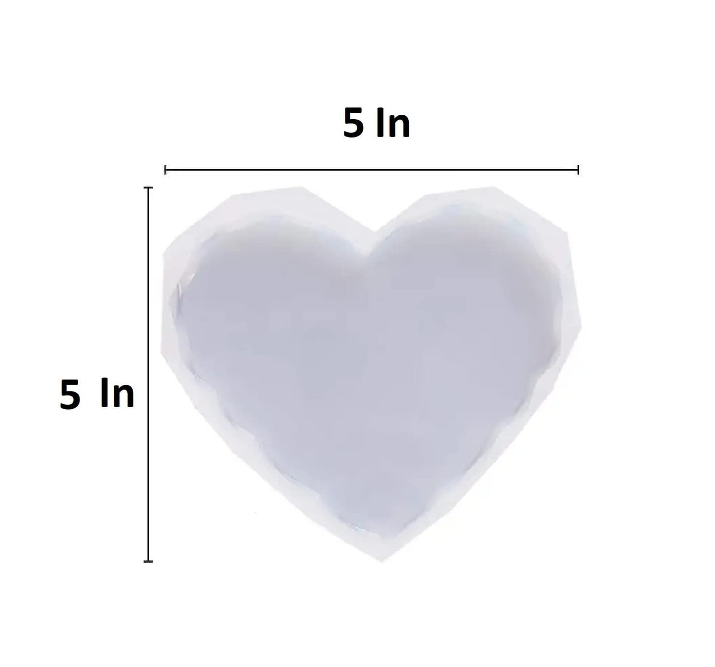 IVEI Diamond Heart Resin Coaster Molds Silicone Set of 4– 3 inch Silicon Mould for Resin Casting, DIY Home Decoration Craft Moulds for Coasters, Pendant Necklaces, Keychains, Earrings Jewelery Brooches, Bag Charms Making, Christmas Birthday Gifts