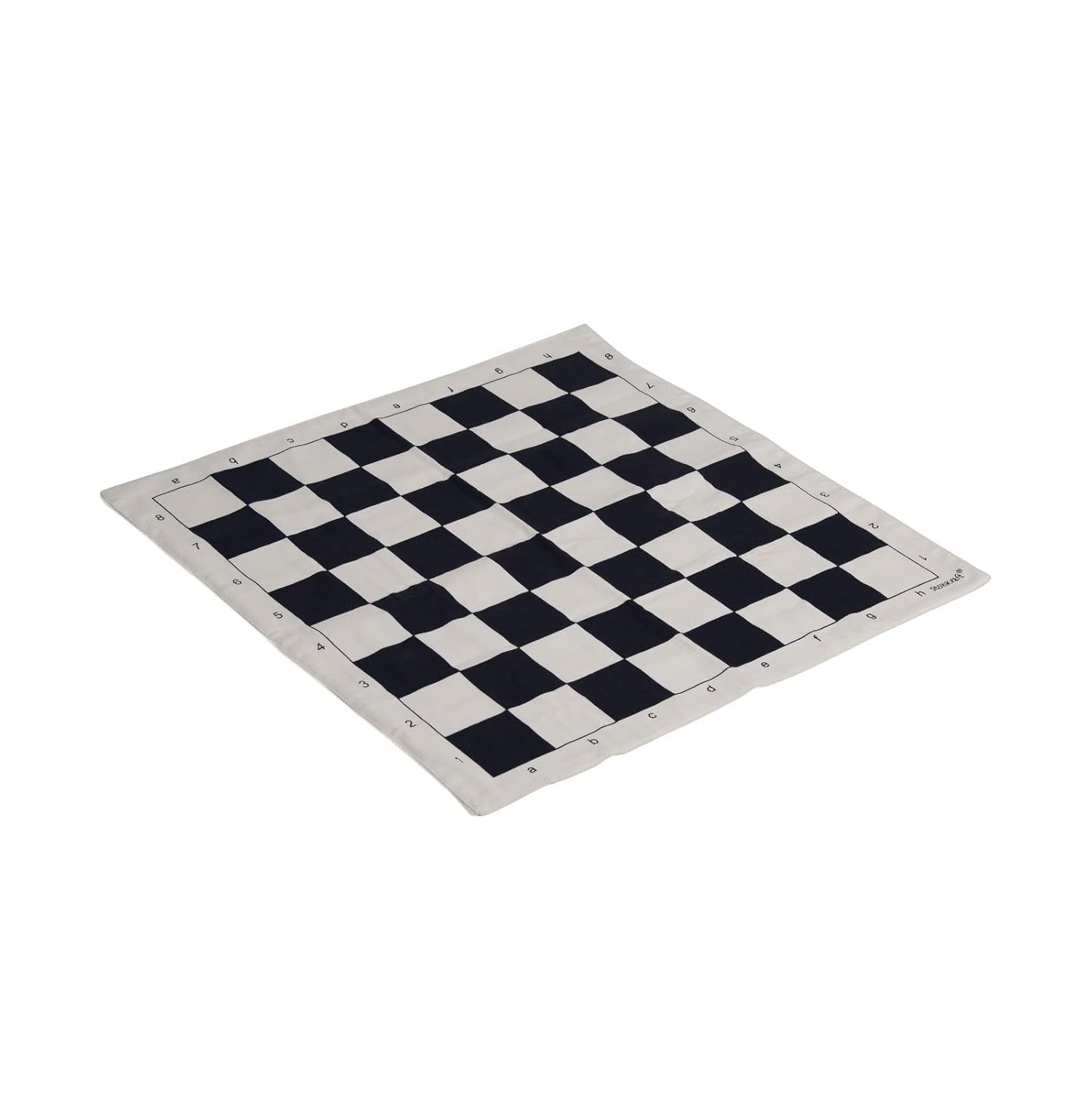 StonKraft Canvas Chess Board Set with Solid Plastic Pieces (with Two Extra Queens + Vinly Pouch) – 21" Roll-up Foldable Chessboard, Strategic Mind Indoor Game for Adults and Kids, Travel Toys Gifts