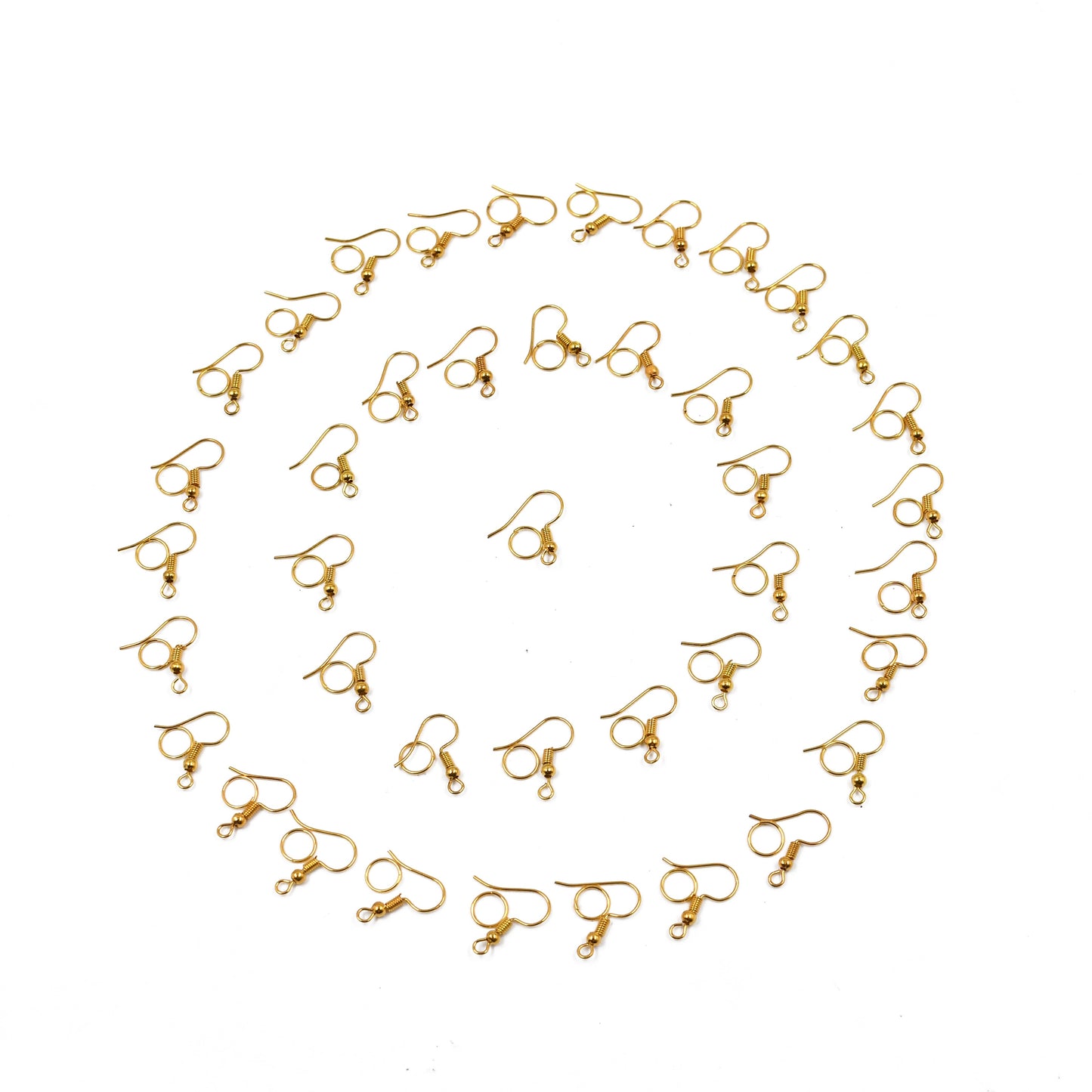 IVEI DIY Earring Hooks & Jump Rings for Jewellery Making – Bulk Pack | DIY Projects, Quilling & Craft | Ideal for Artists, Professionals, Kids (50 Golden)