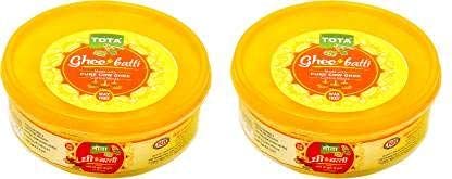 Tota Wax Free Pure Cow Ghee Diya Cotton Wicks for Puja | Pack of 2 (100 Ghee Batti)