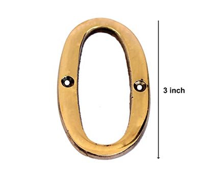 eSplanade - Brass House Hotel Door Name Alphabets - Wall Door Plaque Letter Alphabets - 3" Inches - Golden ("All Alphabet-3")