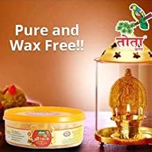 Tota Wax Free Pure Cow Ghee Diya Cotton Wicks for Puja | Pack of 2 (100 Ghee Batti)