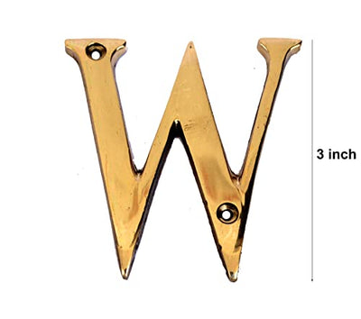 eSplanade - Brass House Hotel Door Name Alphabets - Wall Door Plaque Letter Alphabets - 3" Inches - Golden ("All Alphabet-3")