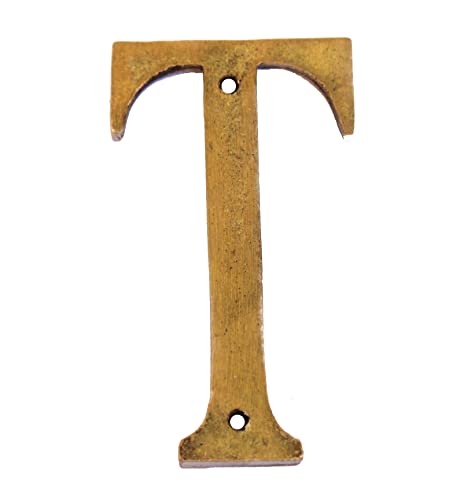 eSplanade - Brass House Hotel Door Name Alphabets - Wall Door Plaque Letter Alphabets - 3" Inches - Golden ("All Alphabet-3")