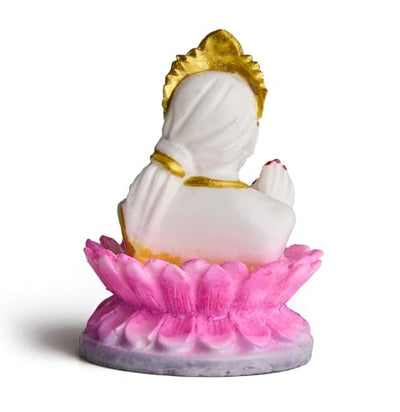 ESPLANADE Murti for Car Dashboard – Ashirwad Idol for Home Temple, Office Décor – Resin Figurine (Sai Baba)