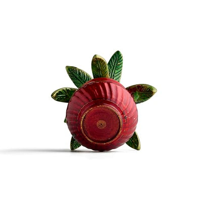 ESPLANADE 5-Inch Brass Mangal Kalash Showpiece - Multicoloured, with Coconut Shriphal – Traditional Pooja, Mandir & Home Décor Item, Heavy Brass Kalash for Festivals and Spiritual Gifts (Multicolour)