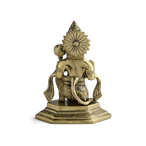 ESPLANADE Brass Hanuman Anjaneya Pavan Putra Bajrangbali Maruti Idol Murti Moorti Statue (6" Inches)