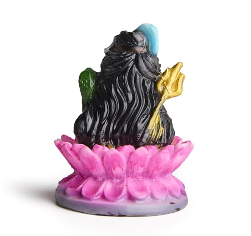 ESPLANADE Murti for Car Dashboard – Ashirwad Idol for Home Temple, Office Décor – Resin Figurine (Shiv)