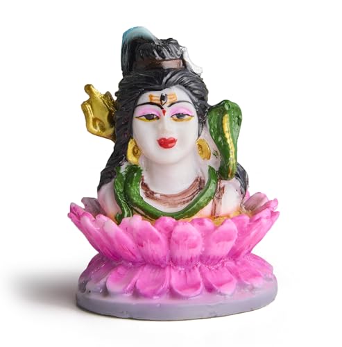 ESPLANADE Murti for Car Dashboard – Ashirwad Idol for Home Temple, Office Décor – Resin Figurine (Shiv)