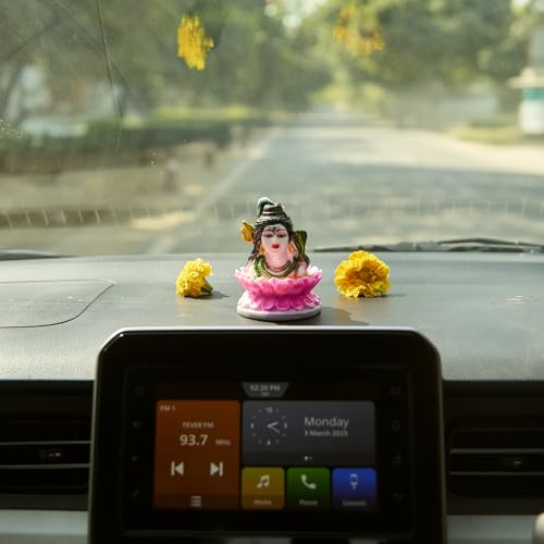 ESPLANADE Murti for Car Dashboard – Ashirwad Idol for Home Temple, Office Décor – Resin Figurine (Shiv)