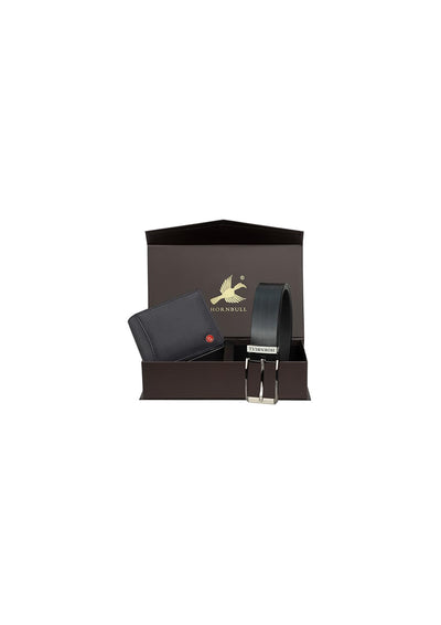 HORNBULL Gift Set for Mens | Black Wallet and Belt Mens Combo | Valentine's Day Gift for Men 10496