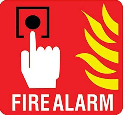 eSplanade Fire Extinguisher Self Glowing Retro Reflective Sign Sticker Decal - Easy to Mount Weather Resistant Long Lasting Ink (Size 4" x 12")