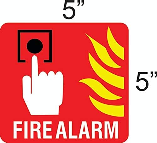 eSplanade Fire Extinguisher Self Glowing Retro Reflective Sign Sticker Decal - Easy to Mount Weather Resistant Long Lasting Ink (Size 4" x 12")