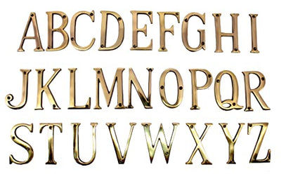 eSplanade - Brass House Hotel Door Name Alphabets - Wall Door Plaque Letter Alphabets - 3" Inches - Golden ("All Alphabet-3")