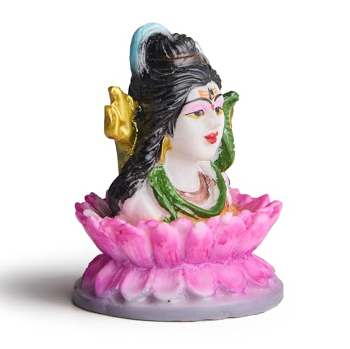 ESPLANADE Murti for Car Dashboard – Ashirwad Idol for Home Temple, Office Décor – Resin Figurine (Shiv)