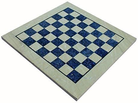 StonKraft - Collectible Black Natural Granite Stone & White Marble Chess Board without Pieces - Appropriate Wooden & Brass Chess Pieces Chessmen available separately by Brand- 12", 15",20" Inches