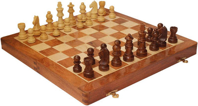 10.5 Inch Magnetic Travel Chess Set with Chessmen Storage | Folding Chess Board with Extra Queen | Lightweight Educational Toys | Beginner Chess Set for Kids and Adults | Best Gift for Chess Lover
