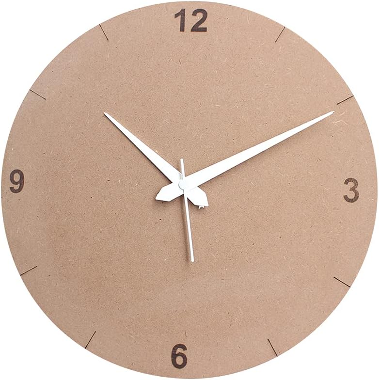 IVEI DIY Clock MDF Clock Numbers Cut - Wooden Craft - MDF Round Clock Cutout - Plain MDF Blank Wall Clock for Painting Wood Sheet Craft, Decoupage, Resin Artwork & Decoration (Round & Square)