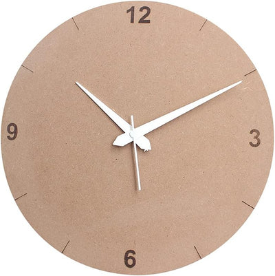 IVEI DIY Clock MDF Clock Numbers Cut - Wooden Craft - MDF Round Clock Cutout - Plain MDF Blank Wall Clock for Painting Wood Sheet Craft, Decoupage, Resin Artwork & Decoration (Round & Square)