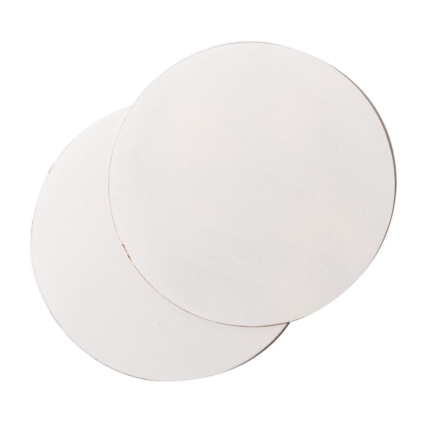IVEI DIY MDF Round Cutout Wood Sheet Craft / Primer- MDF Cutouts Circle Shaped Curved Painting Wooden Sheet Craft - Set of 2 for Decoupage MDF Plains, Resin Art Work & Decoration (12 in X 12 in X 6 mm)