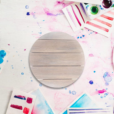 IVEI Wooden DIY Blank Name Plate Base Wood Sheet Craft - Plain Wooden Board Cutouts for Painting Wooden Sheet Craft, Decoupage, Resin Art Work & Decoration (Square, Rectangular, Circular)
