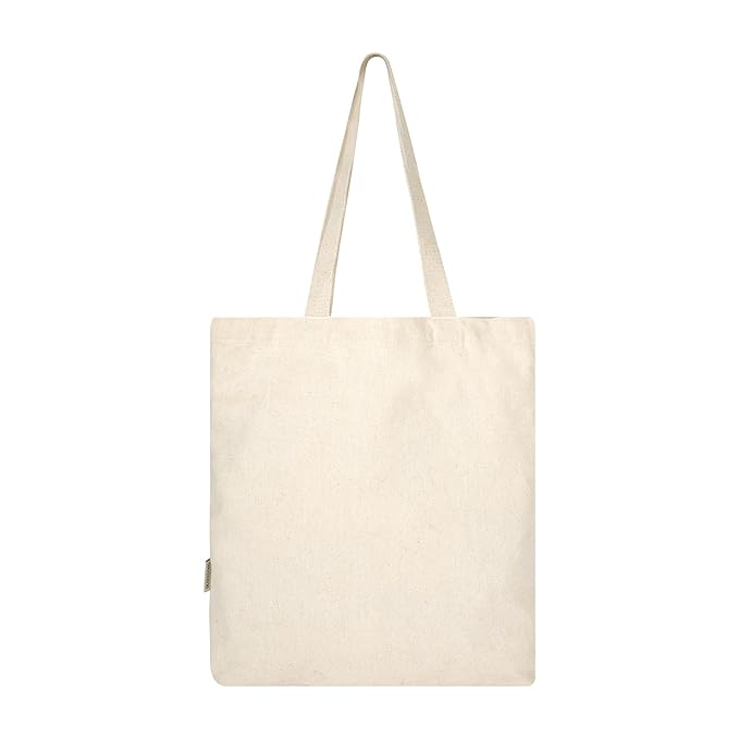SKAPADORO Tote Bag 100% Cotton, Natural Ecofriendly Basic Canvas Bag for Travel, College, Beach, Shopping, Grocery, Vegetable Bag - Sun/Beach; Judging Plastic Bag & Origami Design