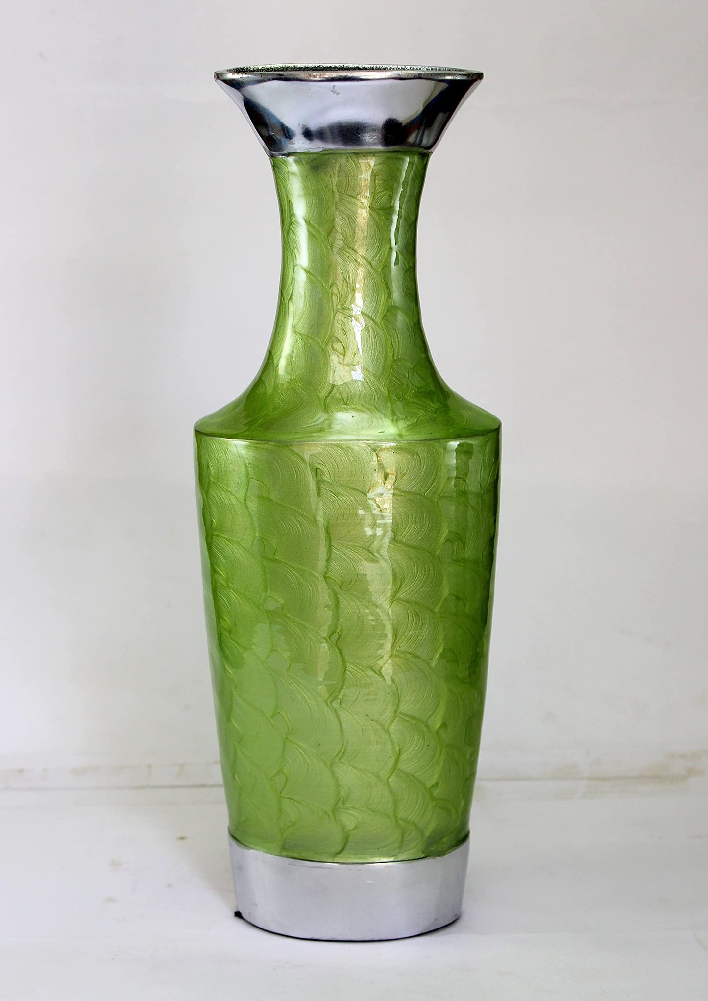 Metal Flower Vase Flower Pot Holder - Decorative Showpiece - Home D?©cor - Blue - 16" Inches