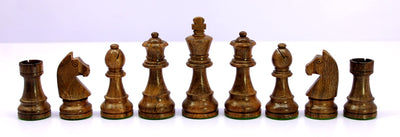 StonKraft - Wooden Chess Pieces Pawn with extra queens Chessmen Figurine Pieces Coins (3.75" King Height)