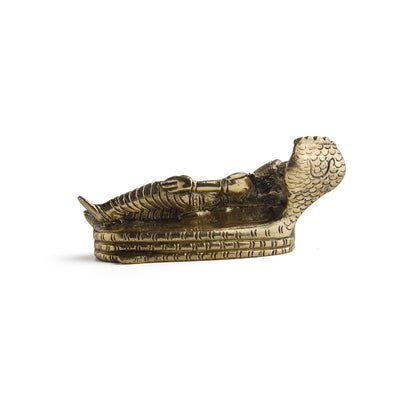 ESPLANADE Brass Vishnu Murti Resting on Sheshnag, Padmanabhaswamy Narayan God Idol, Handmade Heavy Brass Statue, Pooja Mandir Idol, Gift for Home Décor