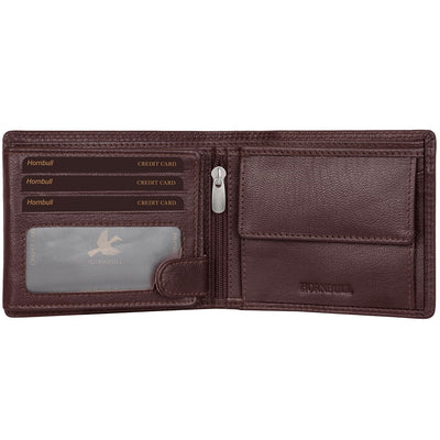 HORNBULL Stella Mens Brown Purse | Stylist Mens Wallet with RFID Blocking | Wallet Men Brown Genuine Leather Gift Set