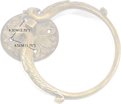 7.5" Inches - Brass Towel Holder | Towel Hanger | Towel Holder for Bathroom in Twin Peacock Design