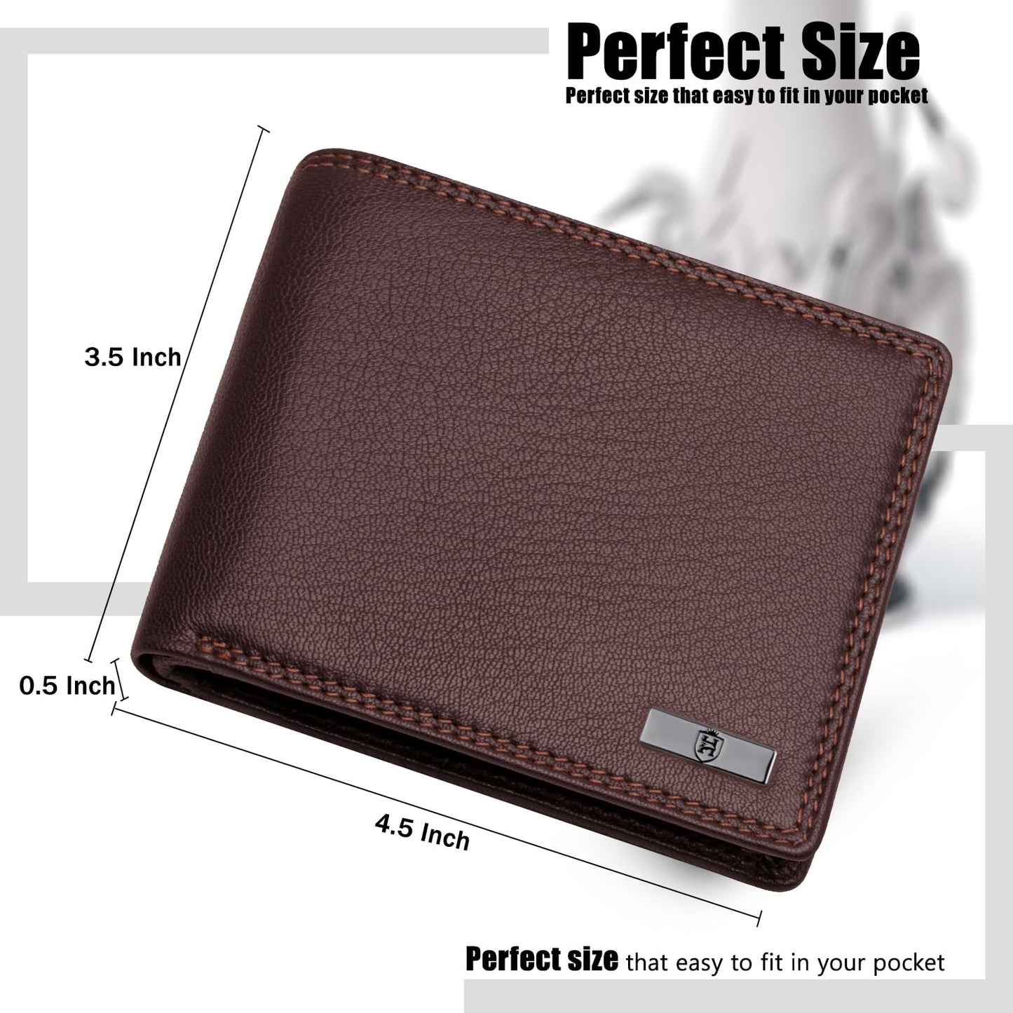 HORNBULL Men's Brown Wallet and Belt Combo | Valentine's Day Gift Set for Men | Mens Leather Wallet | Wallets Men Leather BW69187