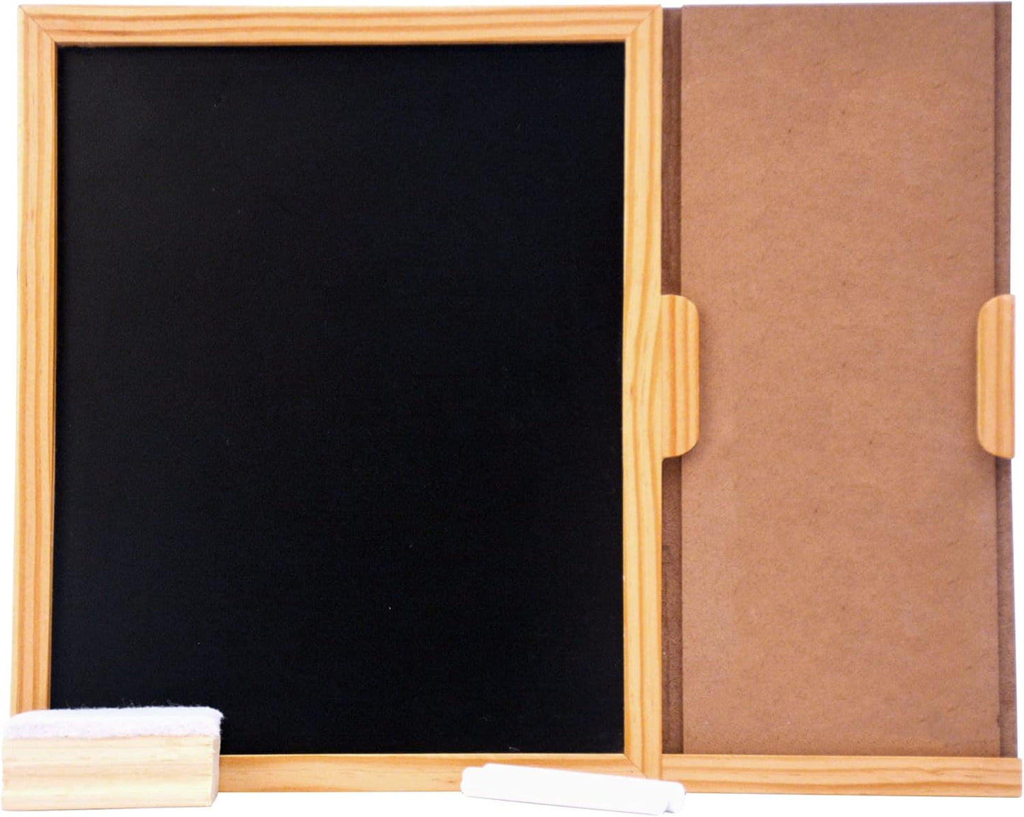 IVEI DIY MDF Black Board- Dry Erase Board with DIY Panel, DIY Room Decor - Black Board with Duster and & Chalk