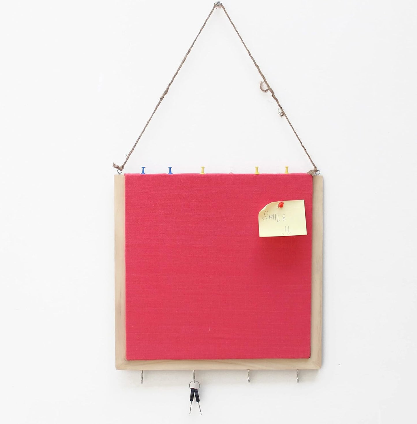 IVEI Smart pin Board and Key Holder Combination - Organizer Boards - Orange Bulletin Board