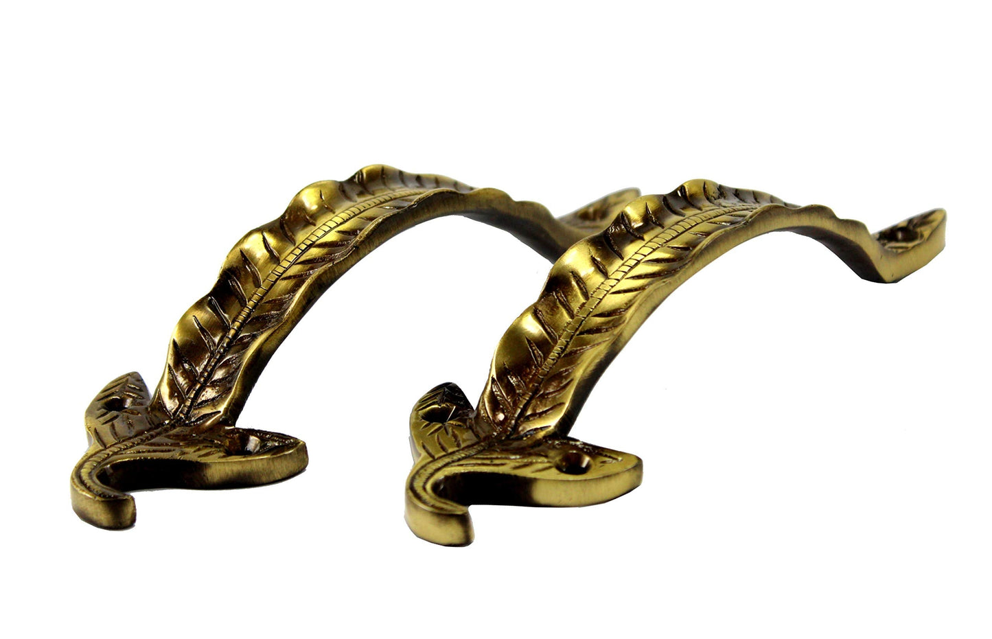eSplanade - 12" Dolphin Design Brass Door Handle - Single Piece | Home Decor | Door Decor | Brass Door Handles | Brass Door Pulls
