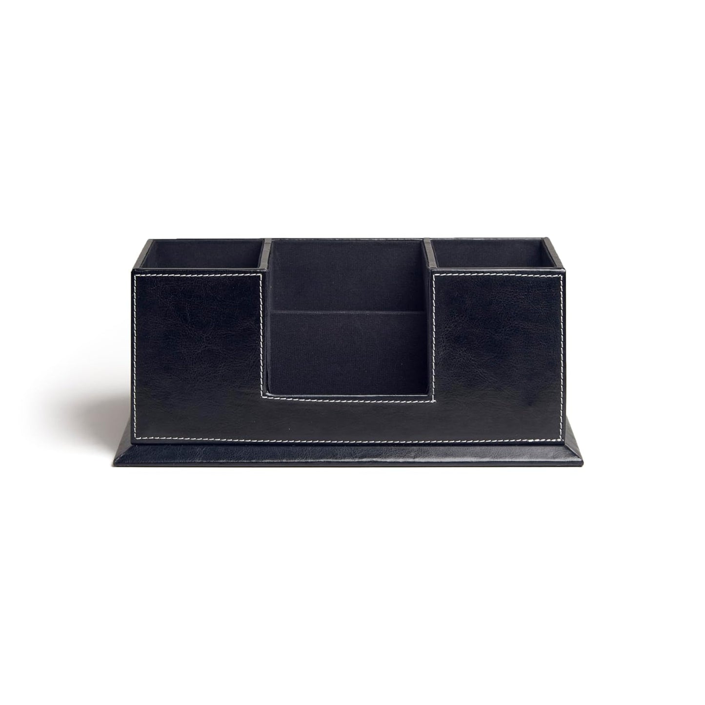 IVEI Faux Leather Pen Stand for Table, Multiple Compartments Desk Organiser Office Table, Slot for Business Cards, Premium Pen Holder, Elegant Office Desk Decorative Items, Stylish Gifts for Men