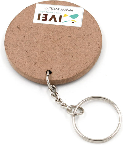 IVEI DIY MDF Key Chains Wood Sheet Craft - MDF Plain Square Shaped Key Chains for Painting Wooden Sheet Craft - Set of 20-2 in X 2 in for Decoupage MDF Plains, Resin Artwork & Decoration (Multi-shaped)