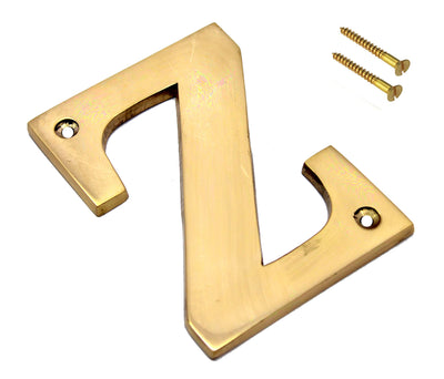 eSplanade Brass House Hotel Door Name Alphabets - Wall Door Plaque Alphabet Letter - Golden - 4" Inches (All Alphabets- 4")