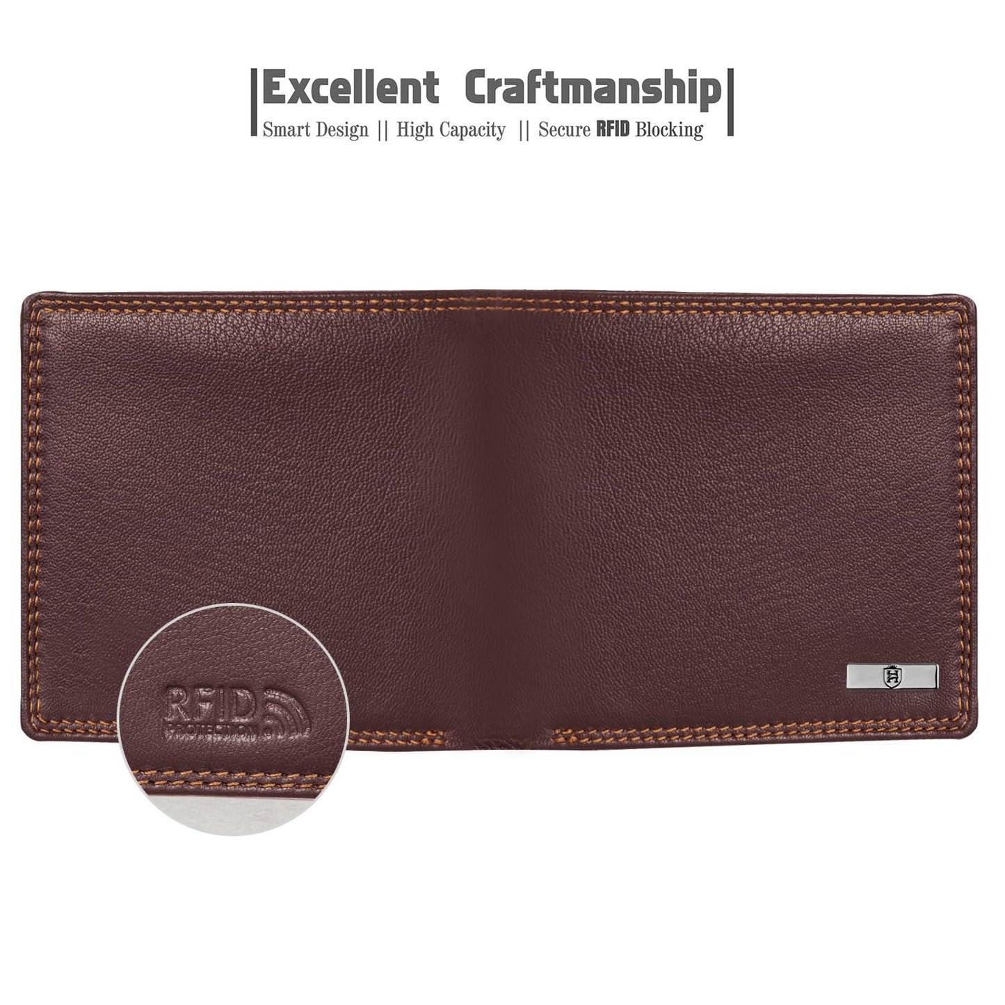 HORNBULL Men's Brown Wallet and Belt Combo | Valentine's Day Gift Set for Men | Mens Leather Wallet | Wallets Men Leather BW69187