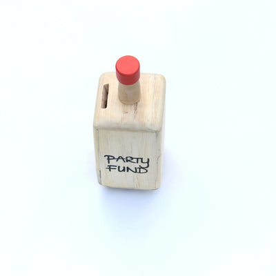 IVEI Wooden Piggy Bank Bottle Shaped Money Box - Piggy Bank for Adults - Handmade Wooden Coin Bank for Party Fund - Money Storage Box - Wooden Money Bank - Wooden Piggy Bank with Lock - Orange & Yellow