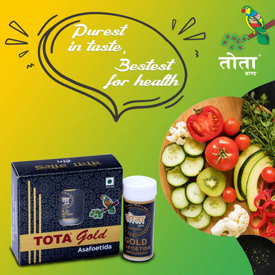 Tota Gold 100% Pure Hing Crystals - 14gm | Gluten Free Inguva Powder - Tazaki Asfotedia Whole - Combo Pack of 2 Heeng Pure