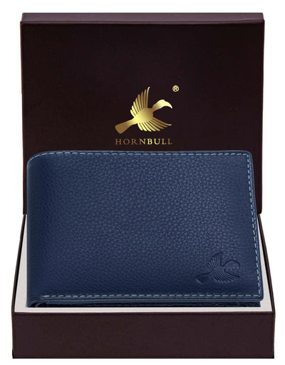 HORNBULL Maddison Mens Navy Genuine Leather Wallet | Elegant and Stylist Wallet with RFID Blocking | Gift Wallets for Men